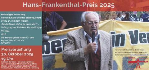 Hans-Frankenthal-Preis 2025: Einladung zur Preisverleihung